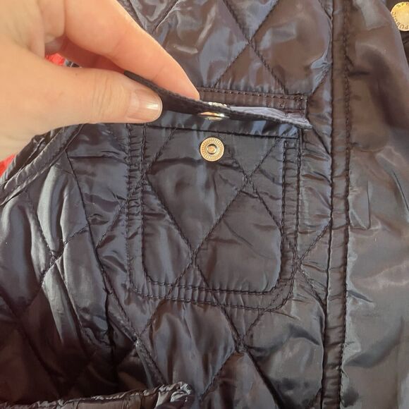 Women's Banana Republic Navy Blue Quilted Full Zip-Up Vest Size X-Small Pockets - Picture 4 of 10